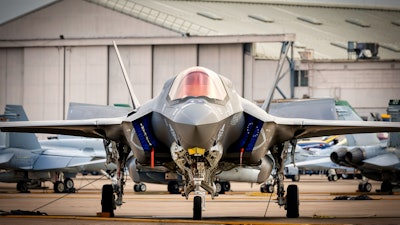 F-35 Lightning II fighter jet, powered by F135 engines.