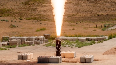 Northrop Grumman’s second SMART Demo static test at the company’s Promontory, Utah, test facility.