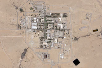 This satellite photo provided by Planet Labs PBC shows the Shimon Peres Negev Nuclear Research Center near the city of Dimona, Israel, July 5, 2025.