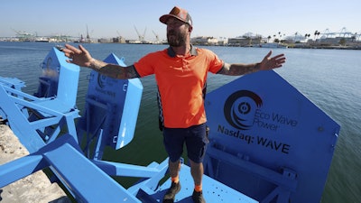Ian Crichton of C&S Welding Inc. at the Port of Los Angeles' AltaSea ocean institute, Sept. 4, 2025, Los Angeles.