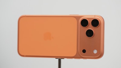 The iPhone 17 Pro is displayed during an announcement of new products at Apple Park on Tuesday, Sept. 9, 2025, in Cupertino, Calif.