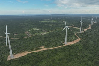 Wind turbines operate in Lagoa, Brazil, March 14, 2024.