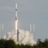 A SpaceX Falcon 9 rocket on a mission to bring supplies to the International Space Station lifts off from complex 40 at the Cape Canaveral Space Force Station in Cape Canaveral, Fla., Sunday, Sept. 14, 2025.