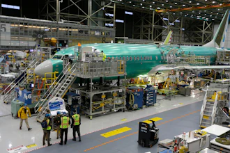 The second Boeing 737 MAX airplane being built is on the assembly line in Renton, Wash., on Monday, Dec. 7, 2015.