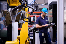 Inside a Collins Aerospace facility.