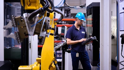 Inside a Collins Aerospace facility.