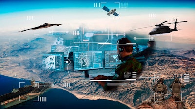 RTX's Electronic Warfare Planning and Battle Management solution rendering.