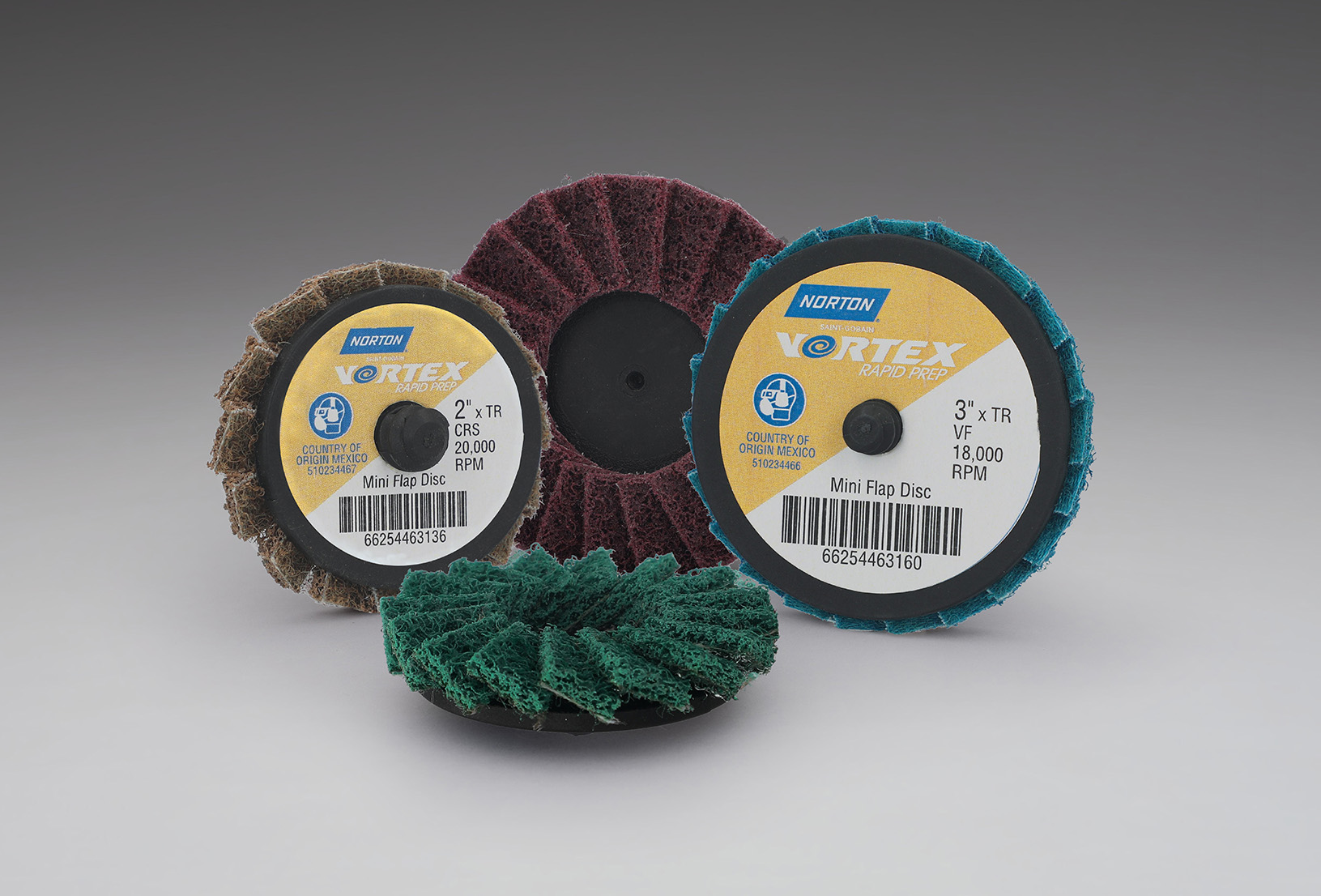 Discs Non Woven Flap Rapid Prep Vortex 2 3 Inch (300 Dpi)