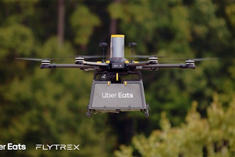 An Uber Eats package on a Flytrex drone.