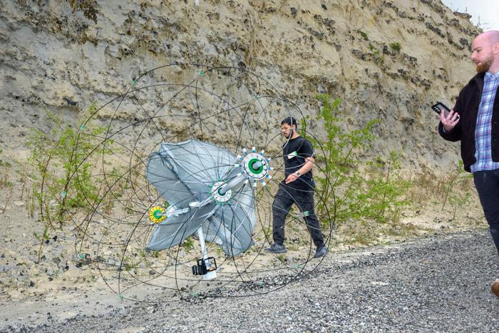Field tests with the Tumbleweed Science Testbed in a quarry in Maastricht in April 2025.