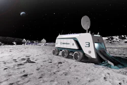 A rendering of the Interlune harvester processing lunar regolith to excavate, sort, extract, and separate helium-3.