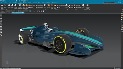 Siemens Xcelerator creating automotive renderings for regulatory aerodynamic concepts.