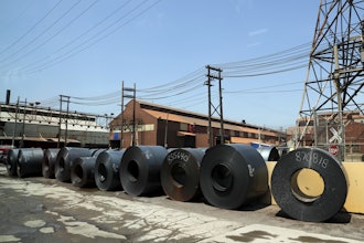 Rolls of finished steel are seen at the U.S. Steel Granite City Works facility Thursday, June 28, 2018, in Granite City, Ill.