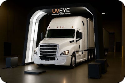 UVeye inspection system for heavy duty fleet vehicles.
