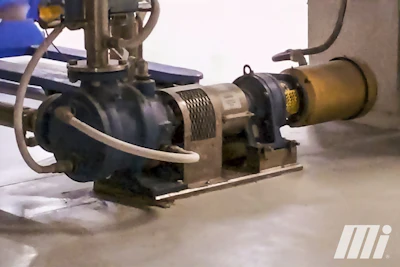 Figure 2. This product transfer pump is integral to moving a food production line. Thermal imaging is used to identify uniform heat distribution, which is crucial for product flow. It can also highlight potential seal leaks, blockages or mechanical stress, allowing for proactive maintenance.