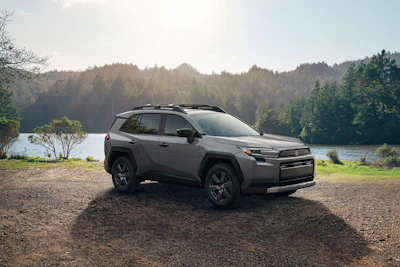This photo provided by Toyota shows the 2026 RAV4. The new RAV4 is similar to the previous one but has an improved interior and newer technology features. It will also come exclusively with a hybrid powertrain.