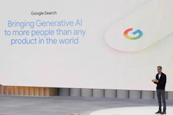 Alphabet CEO Sundar Pichai speak at a Google I/O event in Mountain View, Calif., Tuesday, May 20, 2025.