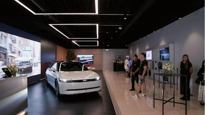 Inside the Sony Honda Mobility Afeela studio.