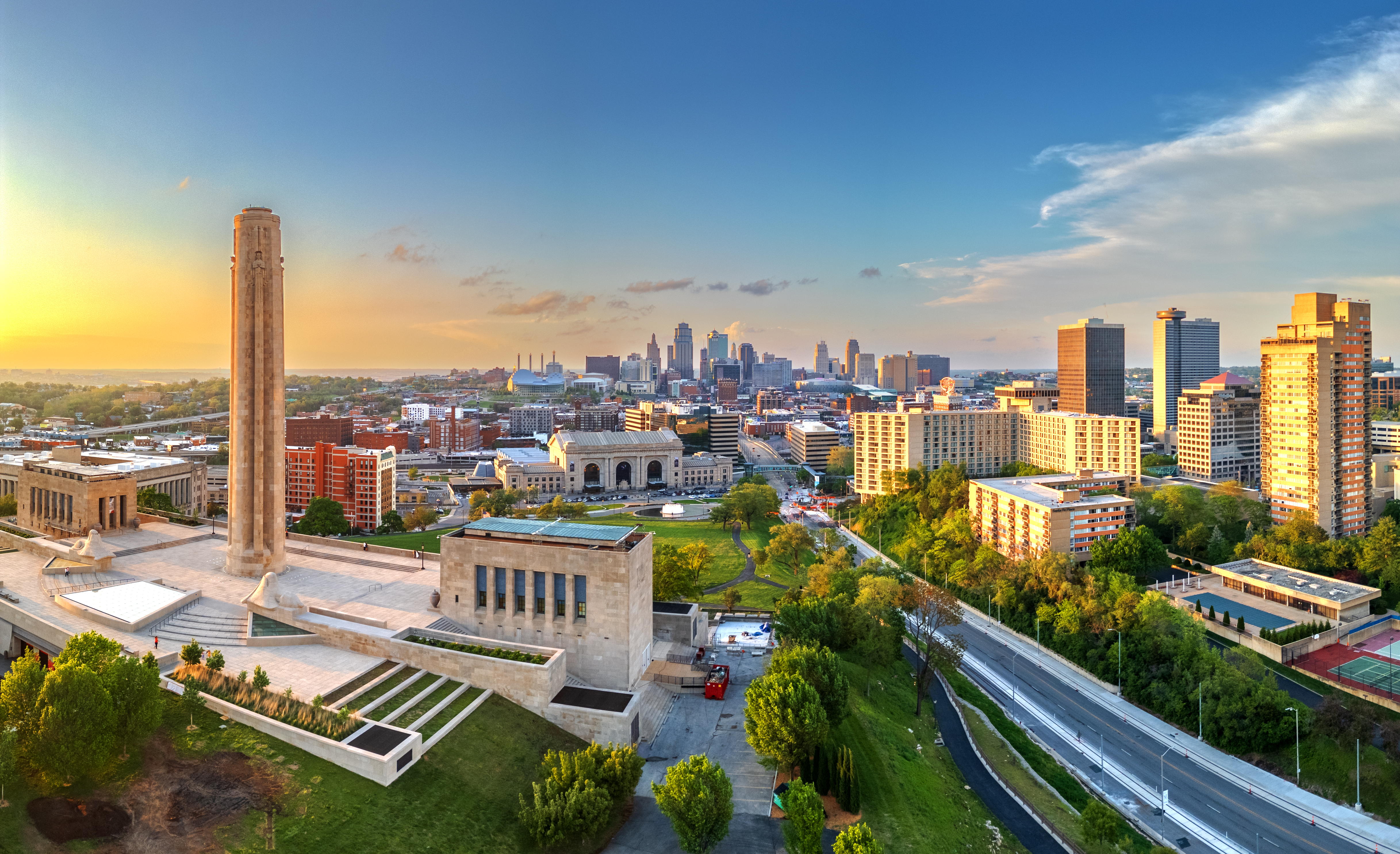 Skyline of Kansas City, Missouri.