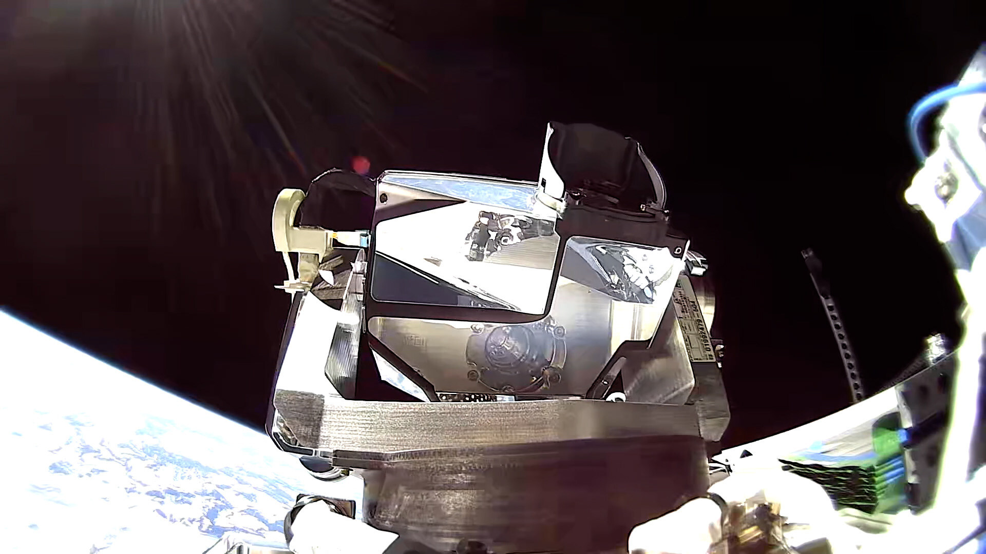 Starlink &ldquo;mini laser&rdquo; in operation on a Starlink satellite.