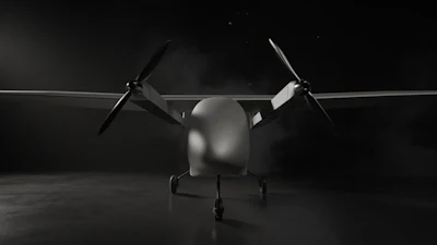 Rendering of Pyka’s hybrid-electric DropShip aircraft.