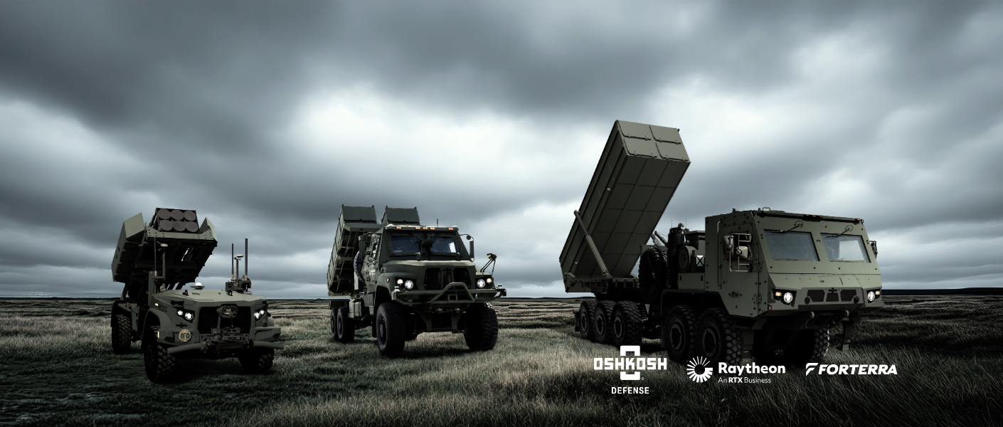 The Oshkosh Defense family of multi-mission autonomous vehicles.