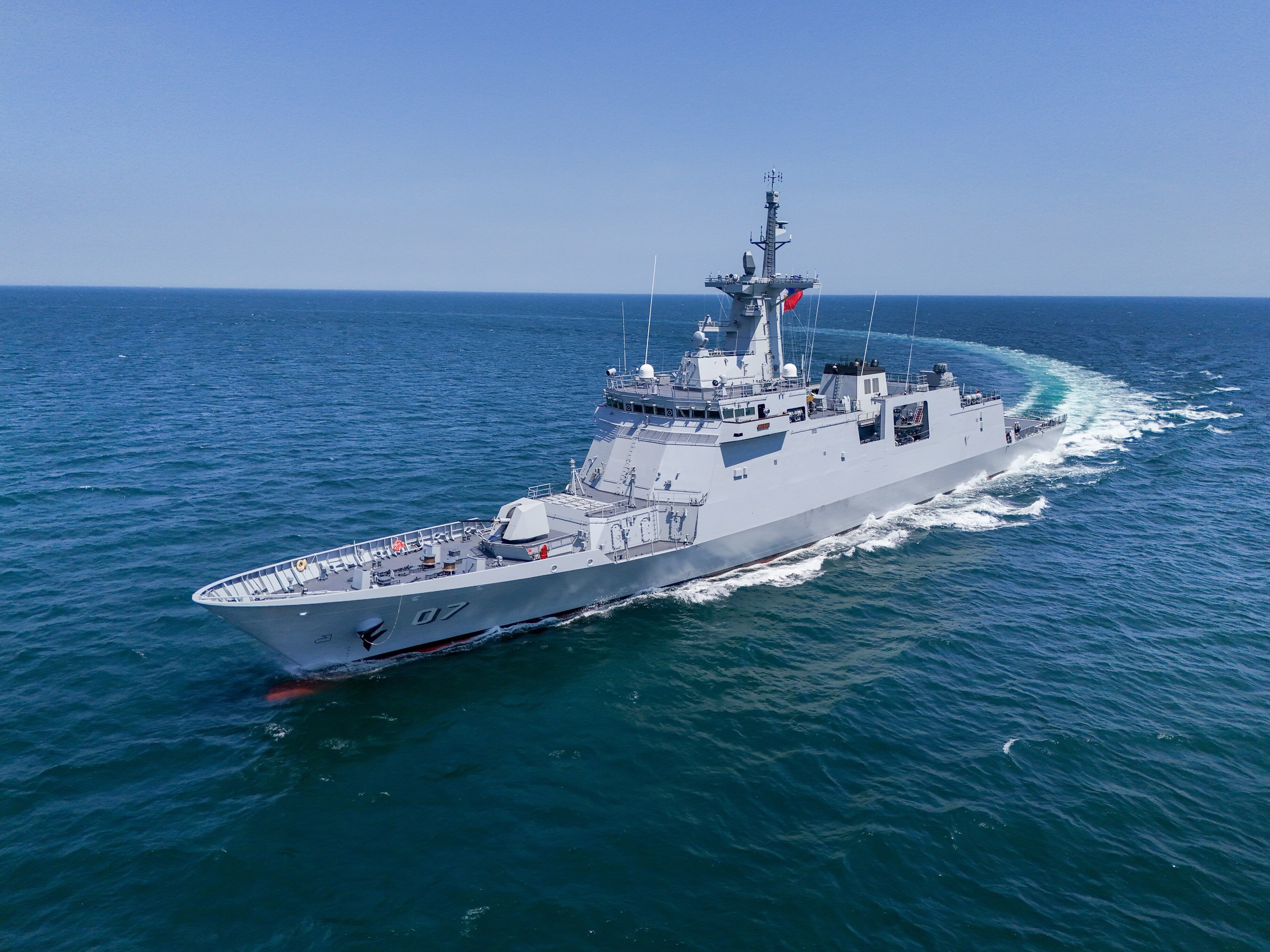 HD Hyundai's second Philippine patrol vessel, the 'Diego Silang'.'