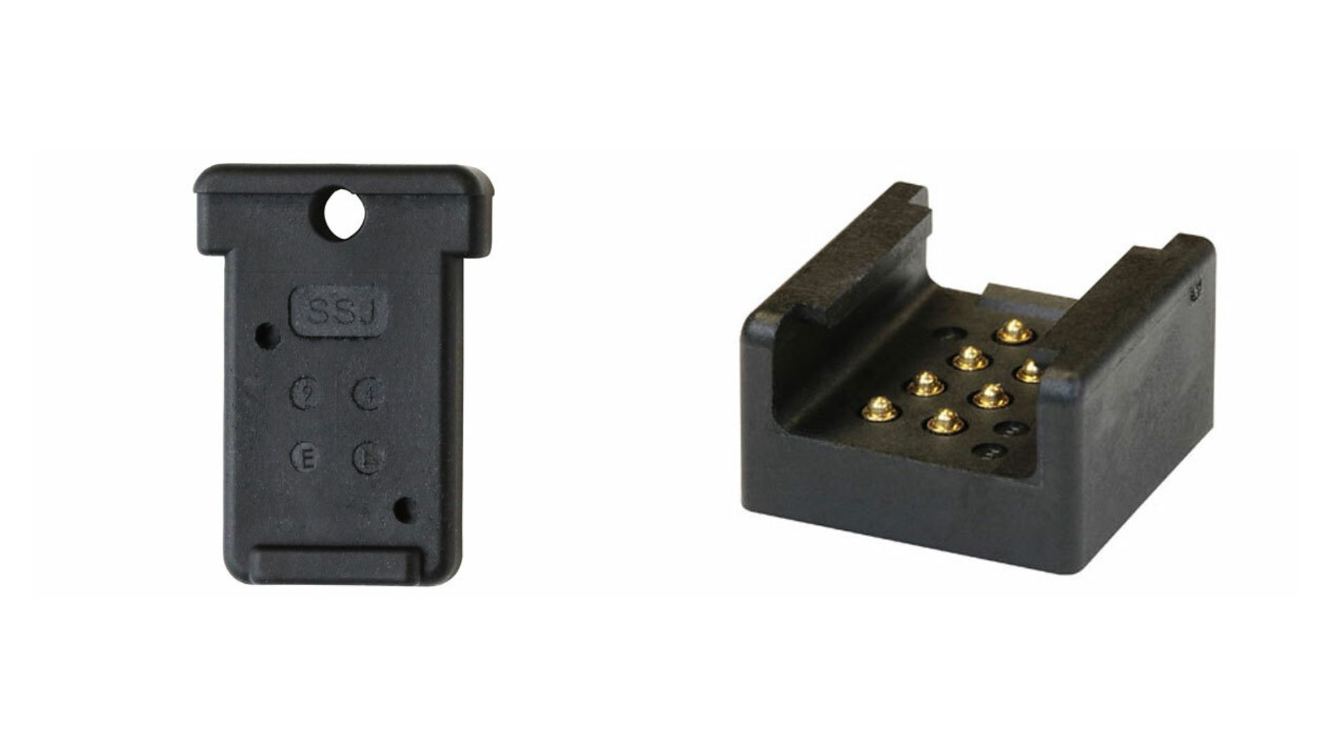 A Mini-Bar memory token and a Mini-Bar receptacle.