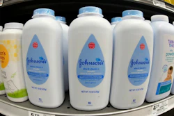 Johnson's baby powder on display at a market in Pittsburgh, Jan. 26, 2023.