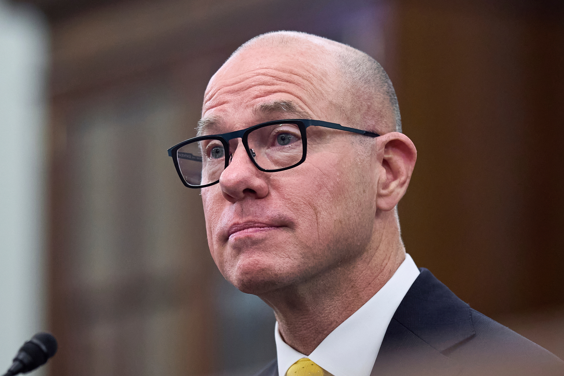 Bryan Bedford, President Donald Trump's nominee to run the Federal Aviation Administration, testifies at the Senate Commerce, Science, and Transportation Committee on Capitol Hill in Washington, Wednesday, June 11, 2025.