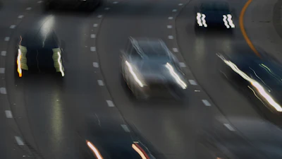 Vehicles drive along a highway July 30, 2025, in Cincinnati.
