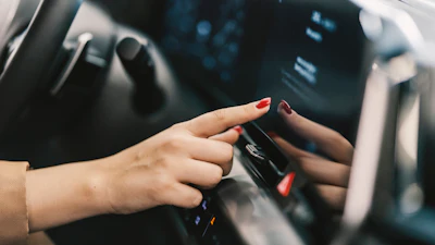 Utilization of a vehicle's dashboard touchscreen.