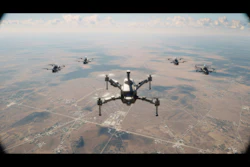 Multi-class XTEND drones simultaneously controlled by Lockheed Martin Skunk Works MDCX.