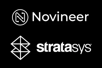 Novineer, Stratasys logos.