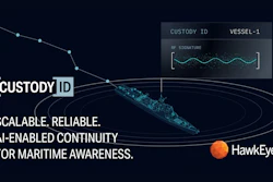 HawkEye 360 maritime tracking technology visualization.