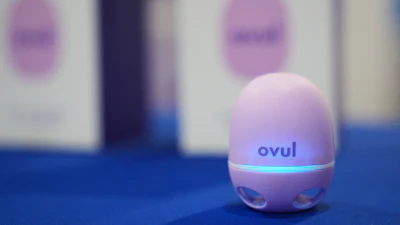 An Ovul device is seen on display during the CES tech show Wednesday, Jan. 7, 2026, in Las Vegas.