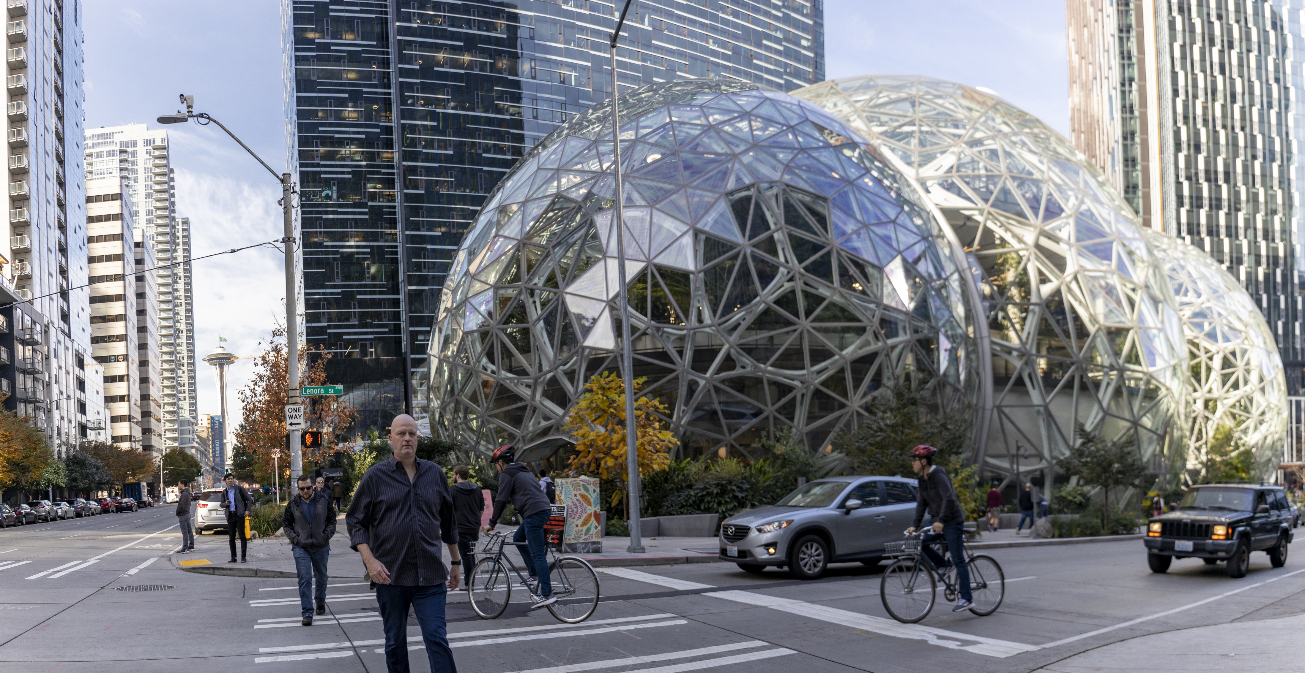 Amazon headquarters, Seattle, Dec. 2019.