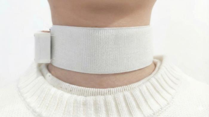 Researchers have developed a wearable, comfortable and washable device called Revoice that could help people regain the ability to communicate naturally and fluently following a stroke.