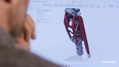 Mike Schultz designing in Autodesk Fusion.
