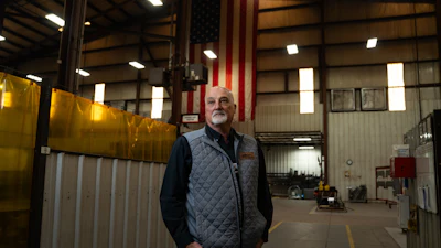 Jay Allen, owner of Allen Engineering Corporation, poses for a portrait Monday, March 16, 2026, in Paragould, Ark.