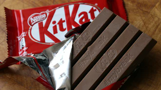 A KitKat chocolate bar in Rugby, England, on July 25, 2018.