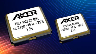 Automotive-grade crystals oscillators from Aker Technology provide stable performance, low phase noise and precise frequency accuracy.