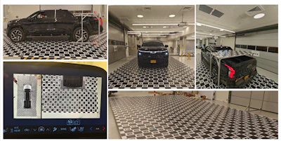 Camera alignment data collection station, for high precision measurements of stitching errors.