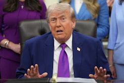 President Donald Trump speaks to reporters at an event about maternal healthcare, Monday, May 11, 2026, in the Oval Office of the White House, in Washington.