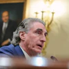 Interior Secretary Doug Burgum testifies during the House National Resources Committee on the budget request for the Interior Department on Capitol Hill, Wednesday, May 13, 2026, in Washington.