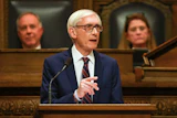Wisconsin Gov. Tony Evers delivers his State of the State address at the Wisconsin State Capitol, Feb. 17, 2026, in Madison, Wis.