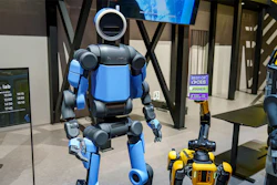 Boston Dynamics received a $25 million award to fund projects tied to manufacturing, workforce training and operations for the company’s Atlas (left), Spot (lower right) and Stretch platforms.