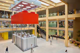 Lego's new manufacturing hub includes a 25‑tonne red 2x4 LEGO brick installation.