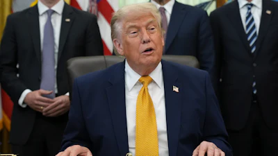 President Donald Trump speaks in the Oval Office of the White House during an executive order signing about quantum computing, Monday, June 22, 2026, in Washington.