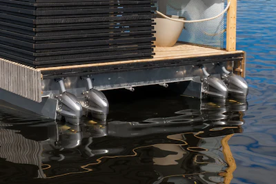 Harmo units installed on the Hydrogen sauna boat.